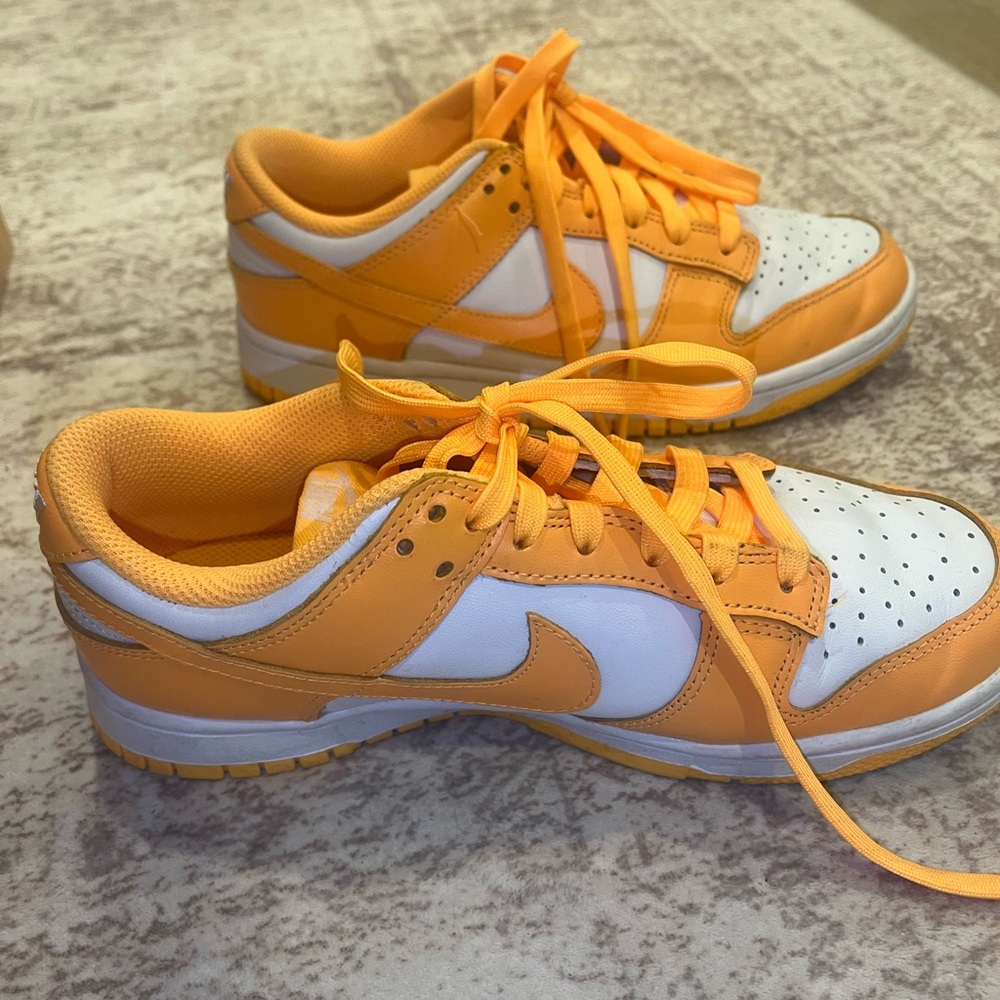 Nike Kids Bright Orange and White Sneakers